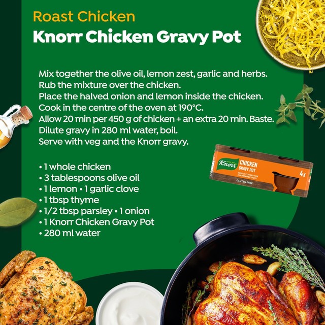 Knorr chicken gravy pot 4 x 28g, UK version