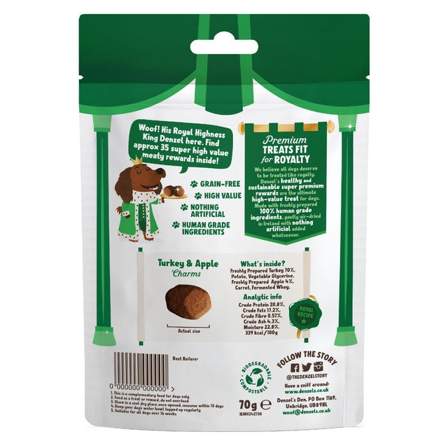 Denzel's turkey & apple dog treats 70g - British product