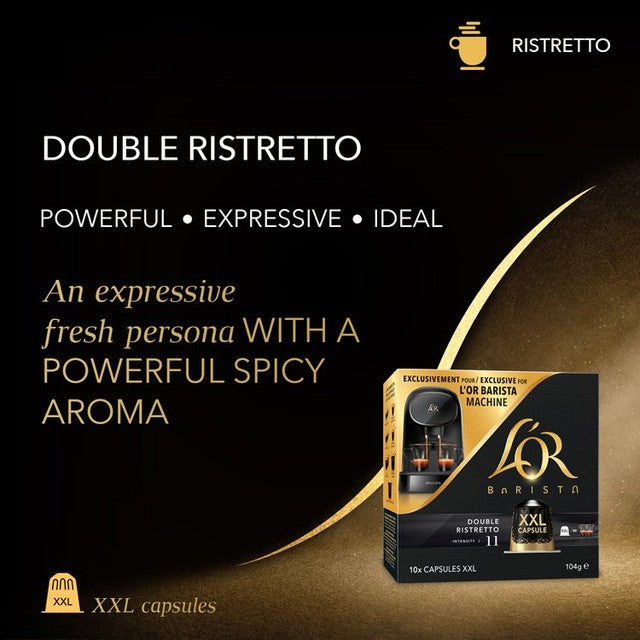 L'OR Double Ristretto XXL Coffee Pods, imported from the UK