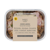 M&S Cook Menu Chicken with Mushroom & White Wine Sauce Ready Meal 466g