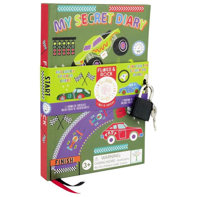 Floss & Rock Scented Secret Diary Cars Theme 10x15cm - British product