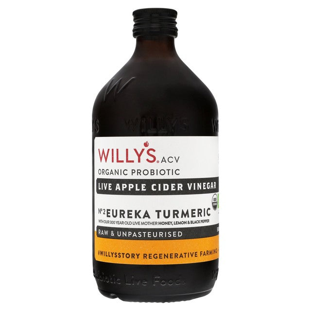 Willy's turmeric apple cider vinegar drink 500ml (British brand)