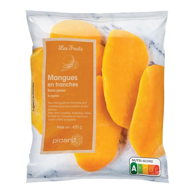 Picard sliced mango 450g, imported from the UK
