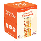 ACTIPH Sparkling Vitamin Water Mango Passionfruit Sugar Free Soft Drink 4 x 330ml