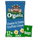 Organix Gruffalo Claws Cheese Onion 4x15g, imported from the UK