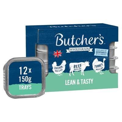 Butcher's Lean & Tasty Dog Food Trays Variety Pack 12 x 150g