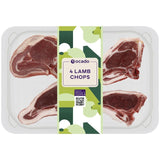 Ocado 4 Lamb Chops Bone-In Lamb 340g