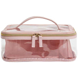 M&S Womens 4 Piece Makeup Bag Set in Pale Pink