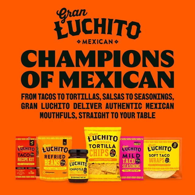 Gran Luchito lightly salted corn tortilla chips 170g, UK version