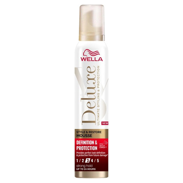 Wella Deluxe Definition & Protection Hair Styling Mousse 200ml (British brand)