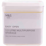 M&S 1.3L food storage container white mix, imported from the UK
