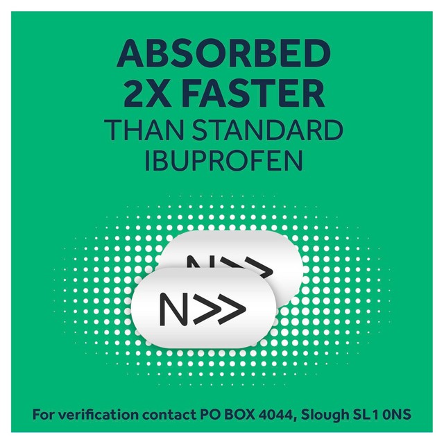 Nurofen Express 256mg pain relief caplets 16 pack, imported from the UK
