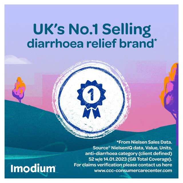 Imodium Dual Action Relief Tablets 6 Tablets, UK version