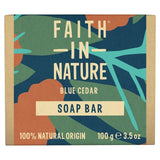 Faith in Nature Blue Cedar Pure Hand Made Soap Bar 100g