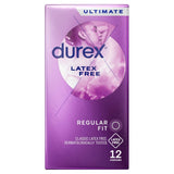 Durex Latex Free Condoms with Silicone Lube Regular Fit 12 Pack