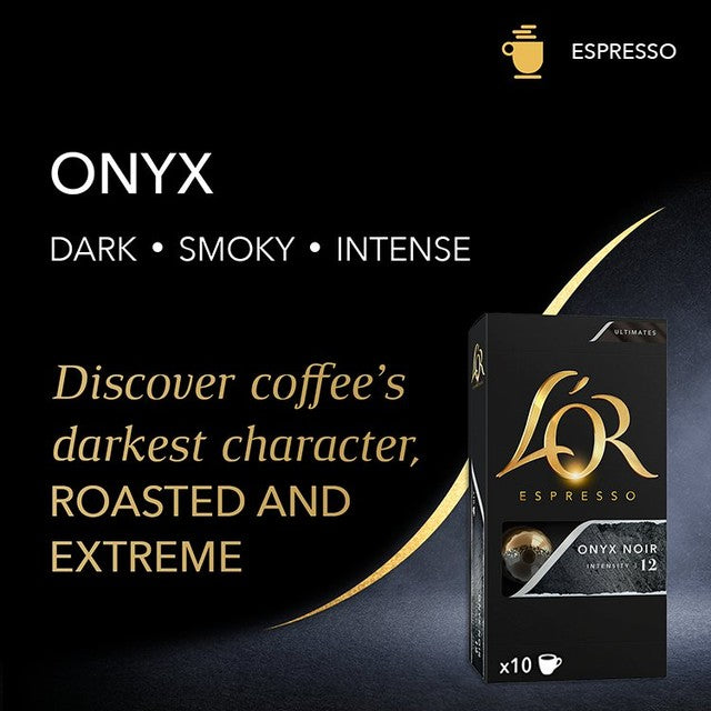 L'OR Onyx coffee pods intensity 12 10 pack, UK version
