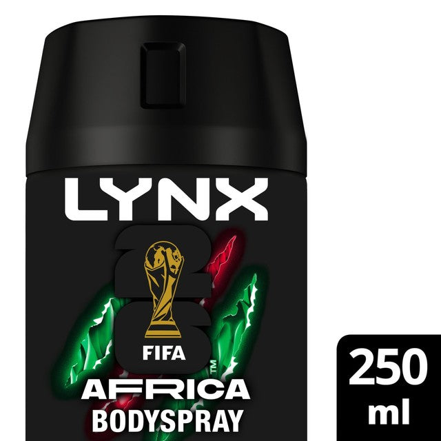 Lynx Africa men's body spray sandalwood mandarin 250ml, UK version