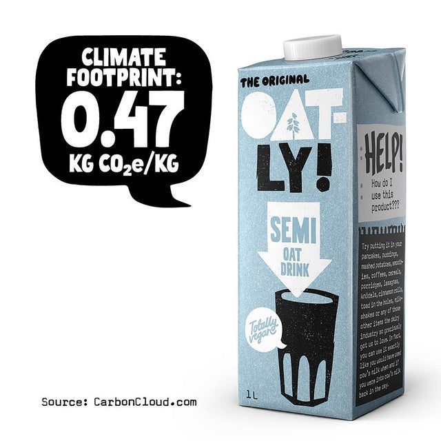 Oatly semi long life oat drink 1L, imported from the UK