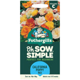 Mr Fothergills California Poppy Mix seeds 200 seeds, imported from the UK