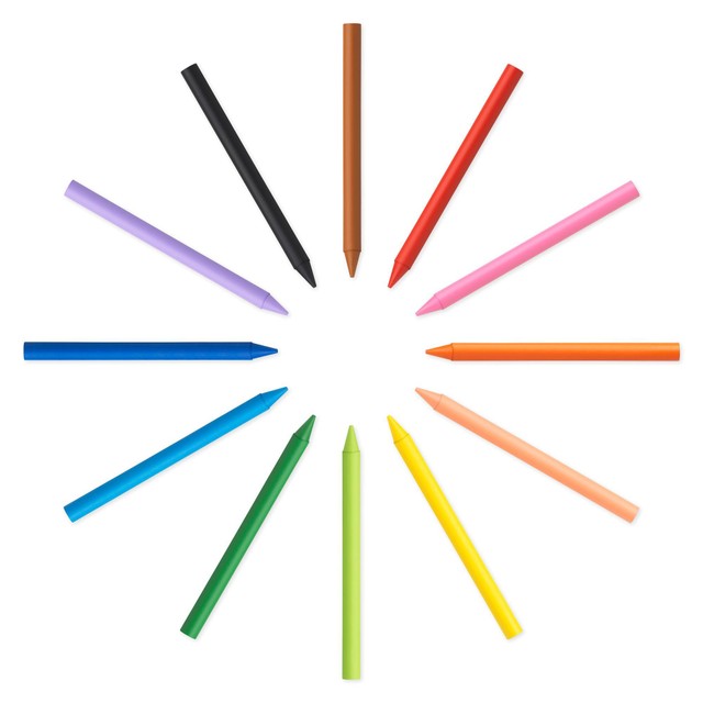 BIC Kids Plastidecor crayons assorted colours 12 pack - British product