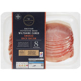 M&S British outdoor bred Wiltshire smoked back bacon 240g, imported from the UK