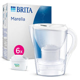 Brita Marella Cool White MX PRO 6 Month Water Filter Jug and Cartridges Pack