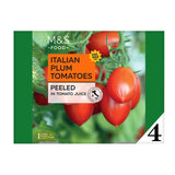 M&S Italian Peeled Plum Tomatoes Tinned Tomatoes 4 x 400g