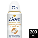 Dove Advanced Care Coconut & Jasmine Women's Anti-Perspirant Deodorant Spray 200ml