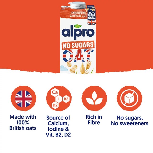 Alpro Oat No Sugar dairy-free drink 1L - British product