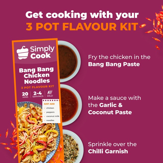 Simply Cook Bang Bang Chicken noodle recipe kit 45g (British brand)