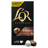 L'OR Forza coffee pods Intensity 9 10 pack, UK version
