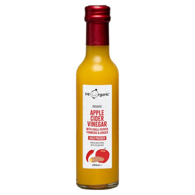 Mr Organic Apple Cider Vinegar with Turmeric Chilli Ginger 250ml Bottle