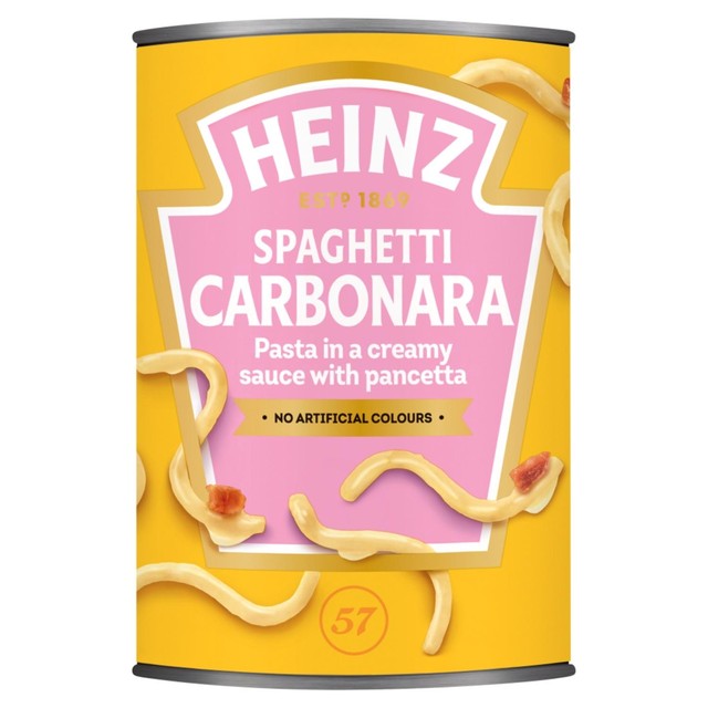 Heinz Spaghetti Carbonara canned pasta 400g, UK version