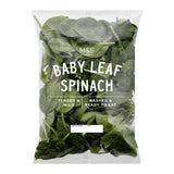 M&S baby spinach ready to eat 120g, imported from the UK