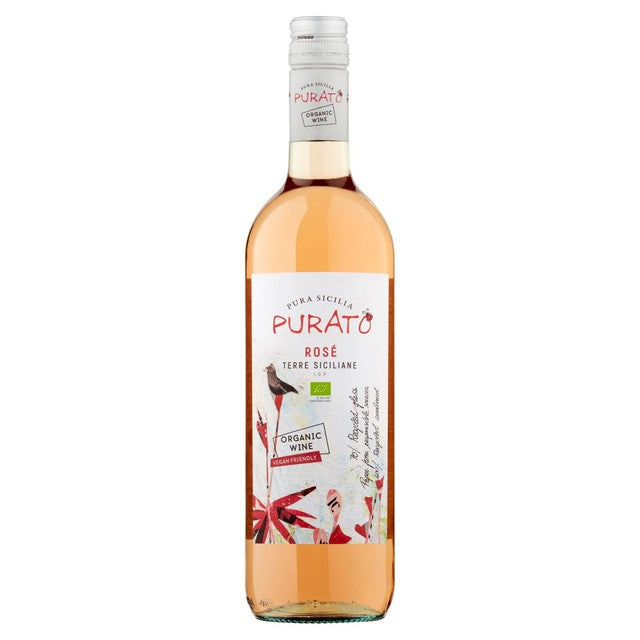 Purato Organic Rosé wine from Sicily 75cl, imported from the UK