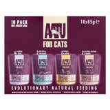 AATU adult cat food wet pouches variety pack 10 x 85g - British product