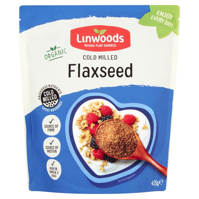 Linwoods milled organic flaxseeds 425g, UK version