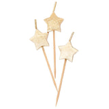 Unique Party Gold Star Birthday Stick Candles 6 Pack
