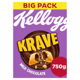 Kellogg's Krave Milk Chocolate Breakfast Cereal 750g