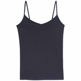 M&S women's cotton rich strappy vests navy size 8, imported from the UK