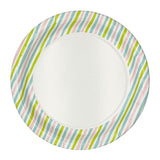 Duni Stripes Recyclable Paper Party Plates 22cm Diameter - Pack of 10