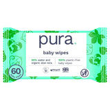 Pura plastic free baby wipes, imported from the UK