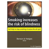 Benson & Hedges silver kingsize cigarettes multipack 100 count - British product