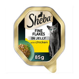 Sheba Fine Flakes Cat Tray Chicken in Jelly Wet Cat Food 85g