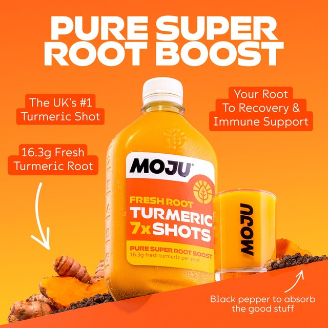 Moju turmeric vitality dosing bottle 7x shots 420ml, imported from the UK