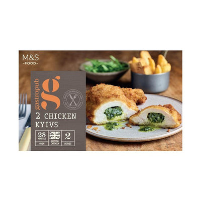 M&S Gastropub 2 Chicken Kyivs with Garlic Butter Frozen Main Meal 450g