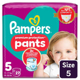 Pampers Premium Protection Nappy Pants Size 5 (12-17kg) Essential Pack