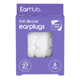 EarHub Sleepwell Soft Silicone Earplugs 6 Pair - British product