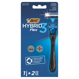 BIC Hybrid 3 Flex Men's Refillable Shaver Starter Kit