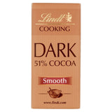 Lindt 51% Dark Cooking Chocolate Bar 200g